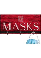 NC State Wolfpack Team Color Mask Holder Sign - Red