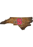 NC State Wolfpack Mini Roadmap State Sign - Red