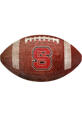 NC State Wolfpack Baseball Shaped Sign - Red