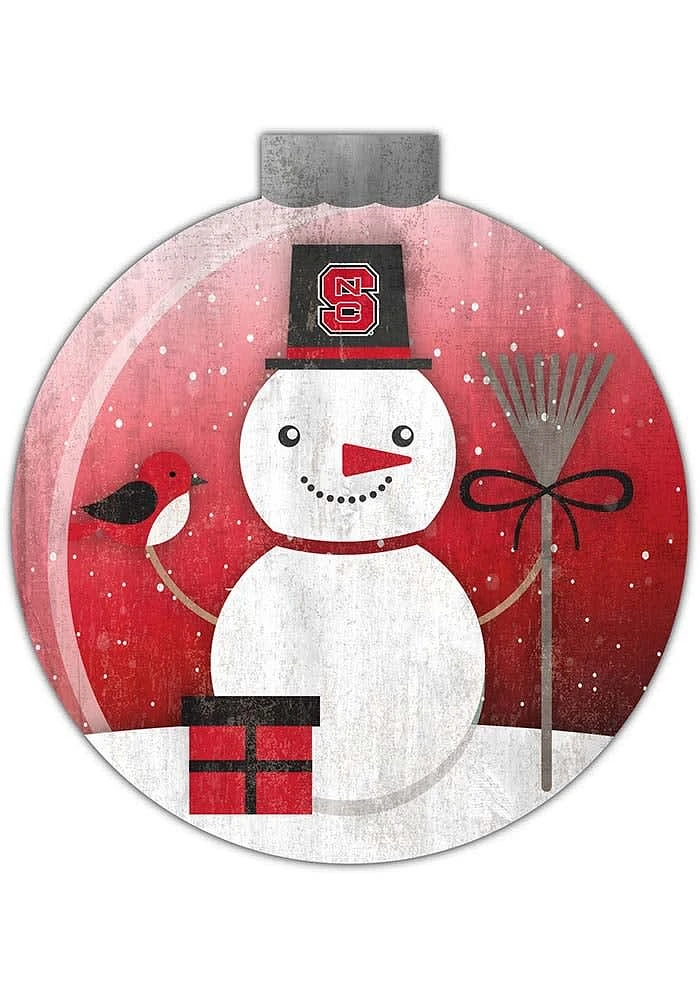 NC State Wolfpack Snowglobe 12 Inch Sign - Red
