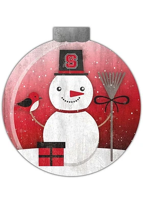 NC State Wolfpack Snowglobe 12 Inch Sign - Red