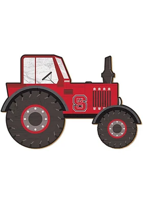 NC State Wolfpack Tractor Cutout Sign - Red