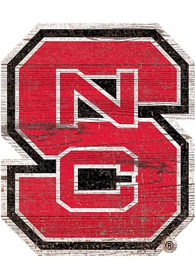 NC State Wolfpack Team Logo 8 Inch Cutout Sign - Red