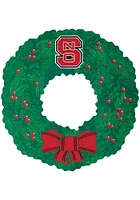 NC State Wolfpack Team Wreath 16 Inch Sign - Red