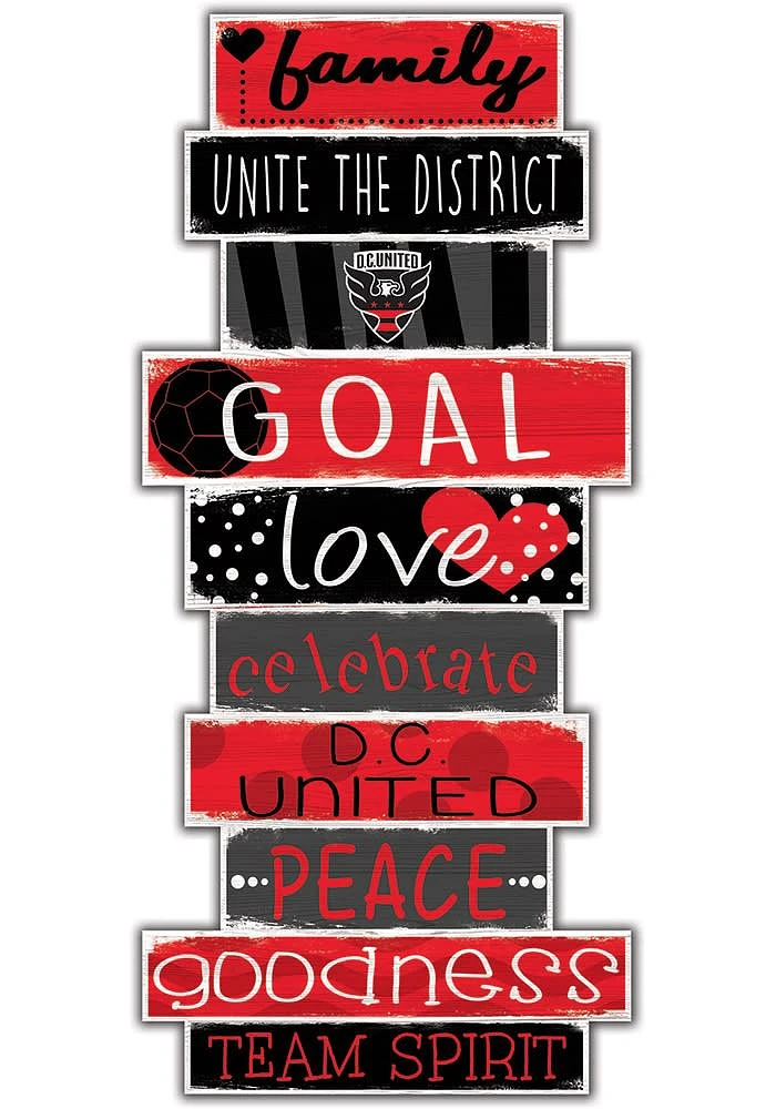 DC United Celebrations Stack 24 Inch Sign - Red