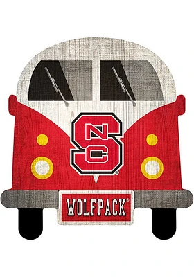 NC State Wolfpack Team Bus Sign - Red