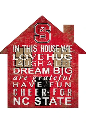 NC State Wolfpack 12 inch House Sign - Red
