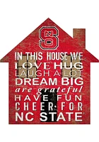 NC State Wolfpack 12 inch House Sign - Red