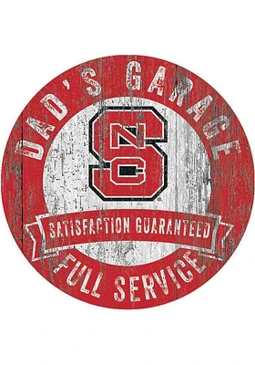 NC State Wolfpack Dads Garage Sign - Red