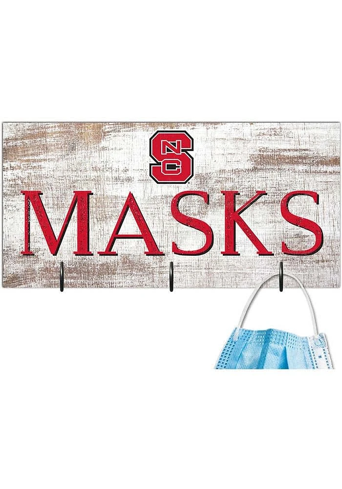 NC State Wolfpack Mask Holder Sign - Red