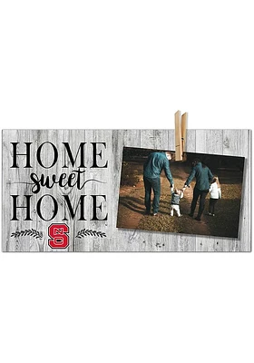 NC State Wolfpack Home Sweet Home Clothespin Picture Frame - Red