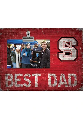 NC State Wolfpack Best Dad Clip Picture Frame - Red