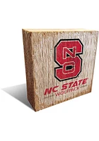 NC State Wolfpack Logo Block Sign - Red