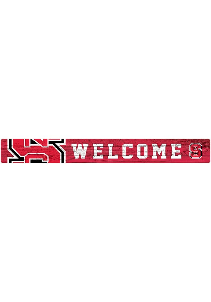 NC State Wolfpack Welcome Strip Sign - Red