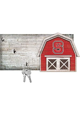 NC State Wolfpack Team Barn Key Holder Sign - Red