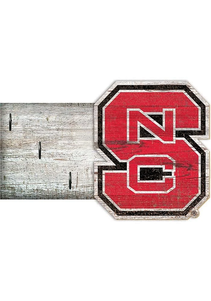NC State Wolfpack Key Holder Sign - Red