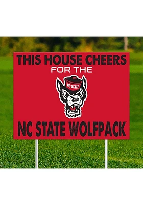 NC State Wolfpack This House Cheers For Yard Sign - Red