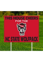 NC State Wolfpack This House Cheers For Yard Sign - Red