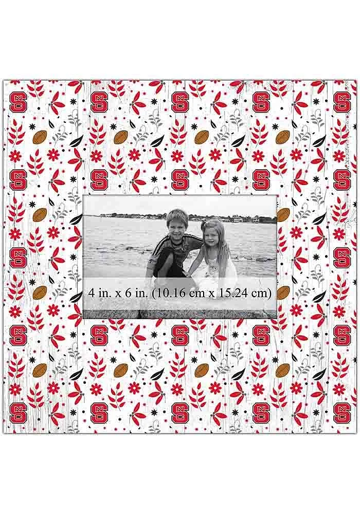 NC State Wolfpack Floral Pattern Picture Frame - Red