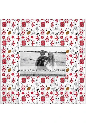 NC State Wolfpack Floral Pattern Picture Frame - Red