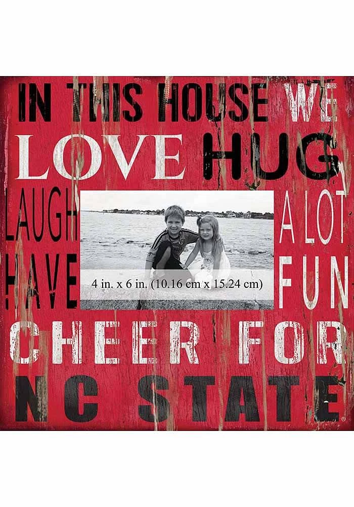 NC State Wolfpack In This House 10x10 Picture Frame - Red