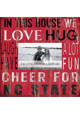 NC State Wolfpack In This House 10x10 Picture Frame - Red