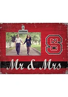 NC State Wolfpack Mr and Mrs Clip Picture Frame - Red