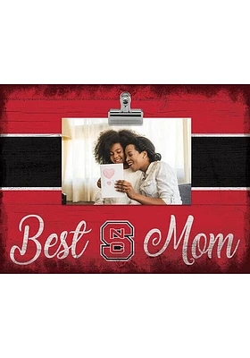NC State Wolfpack Best Mom Clip Picture Frame - Red