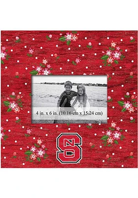 NC State Wolfpack Floral Picture Frame - Red