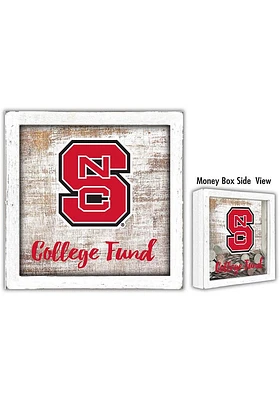 NC State Wolfpack College Fund Box Sign - Red