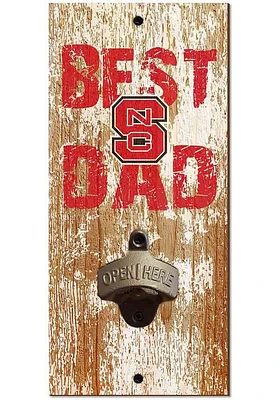 NC State Wolfpack Best Dad Bottle Opener Sign - Red