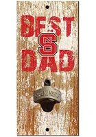 NC State Wolfpack Best Dad Bottle Opener Sign - Red