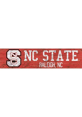 NC State Wolfpack 6x24 Sign - Red