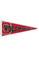 NC State Wolfpack Wood Pennant Sign - Red