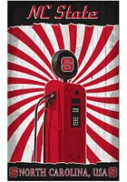 NC State Wolfpack Retro Pump Location Sign - Red