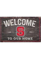 NC State Wolfpack Welcome to our Home Sign - Red