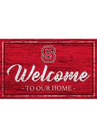 NC State Wolfpack Team Welcome 11x19 Sign - Red