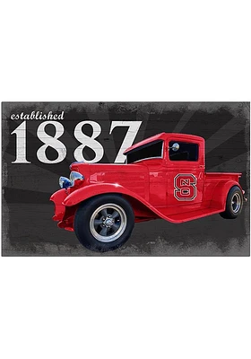 NC State Wolfpack Established Truck Sign - Red