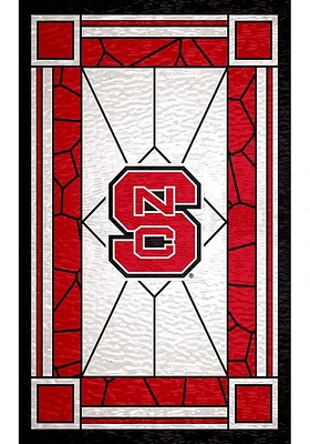 NC State Wolfpack Stained Glass Sign - Red
