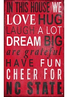 NC State Wolfpack In This House Sign - Red