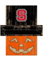 NC State Wolfpack Pumpkin Head Sign - Red