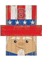 NC State Wolfpack Patriotic Head Sign - Red
