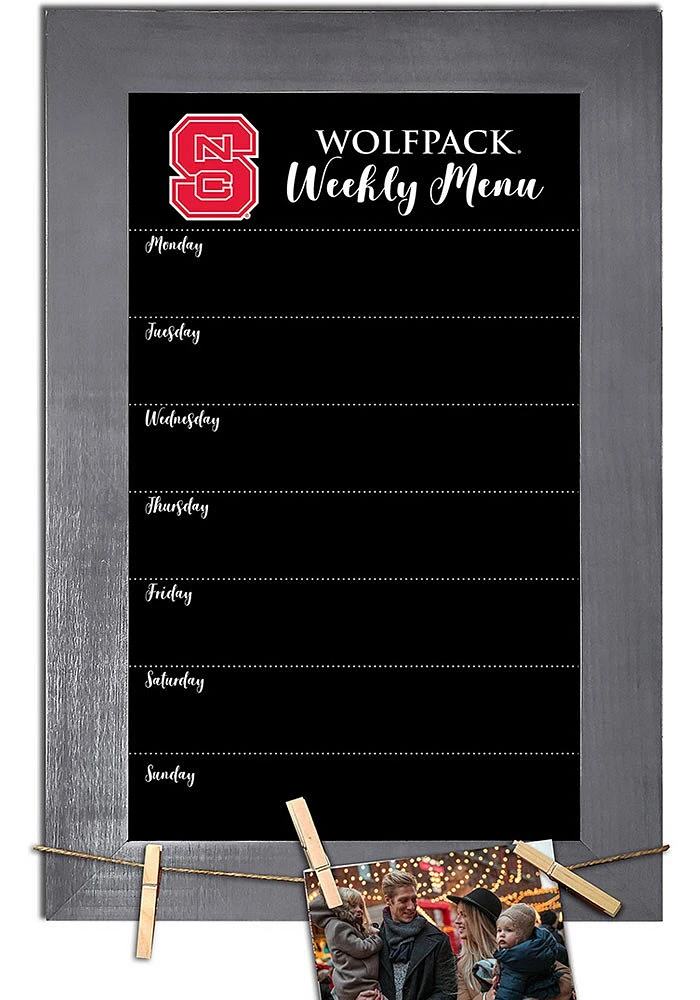 NC State Wolfpack Weekly Chalkboard Picture Frame - Red