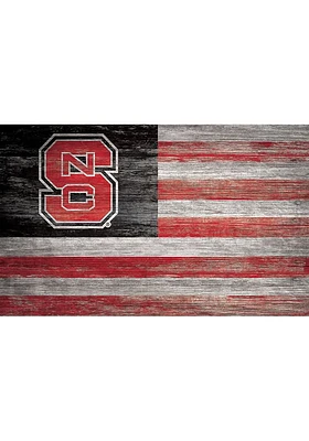 NC State Wolfpack Distressed Flag Picture Frame - Red