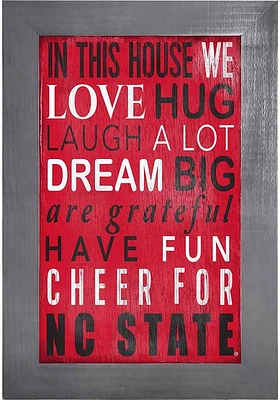 NC State Wolfpack In This House Picture Frame - Red