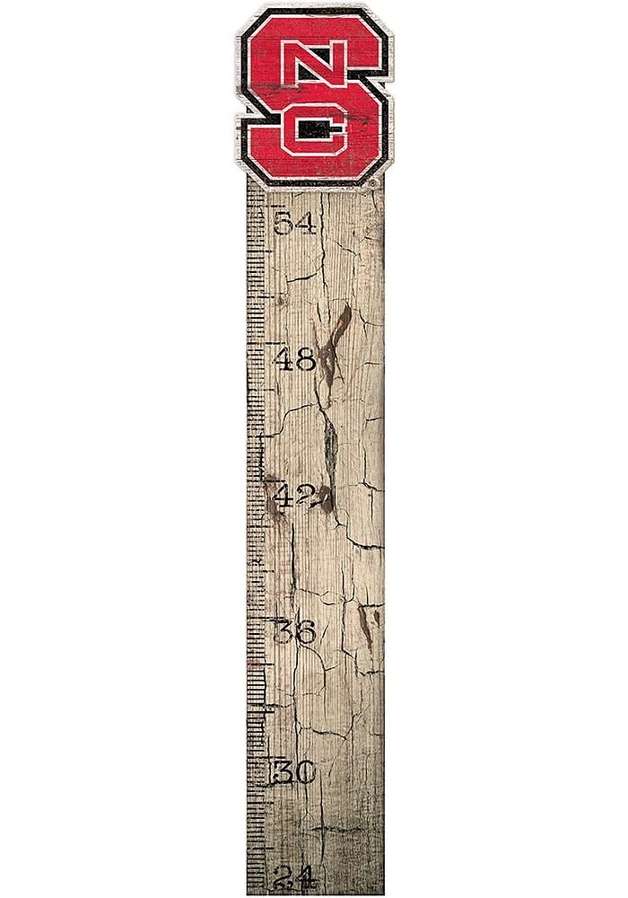 NC State Wolfpack Growth Chart Sign - Red
