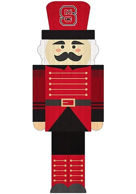 NC State Wolfpack 31 Inch Nutcracker Leaner Sign - Red