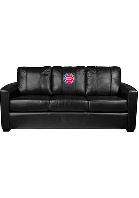 Detroit Pistons Faux Leather Sofa - Black