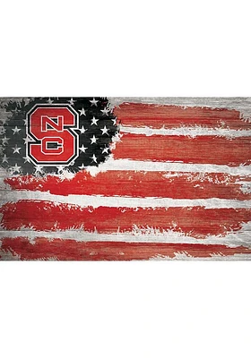 NC State Wolfpack Flag 17x26 Sign - Red