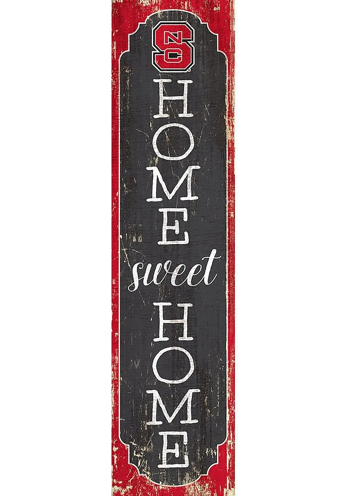 NC State Wolfpack 48 Inch Home Sweet Home Leaner Sign - Red